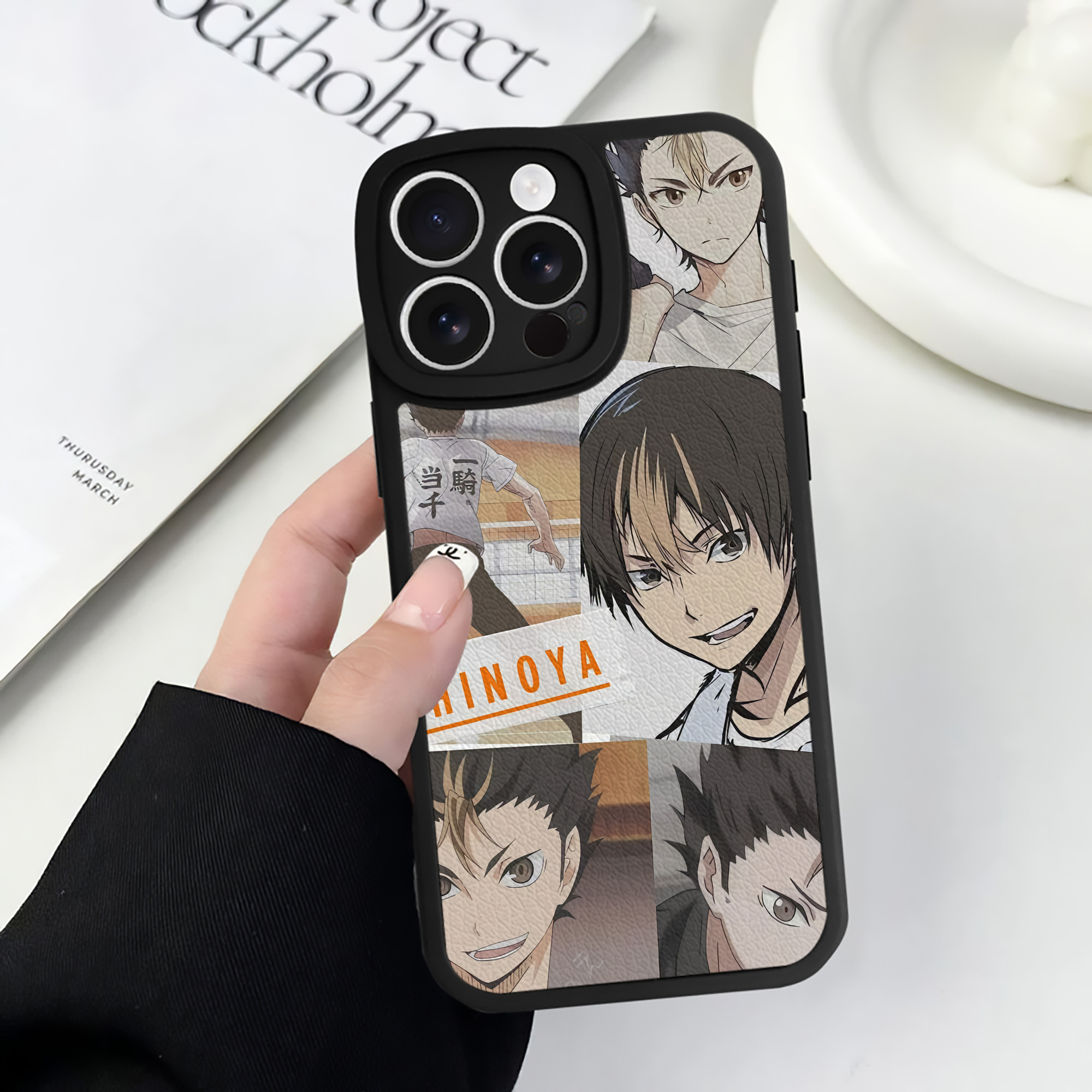 （画像用） ハイキュー!! Haikyu!! 【iPhone 16シリーズ対応】シリコンスマホケース（レザー調） 材質：シリコン